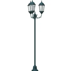 New vidaXL Trädgårdsbelysning Vintage borstad grön 57 x 49 x 241 cm Mörkgrön