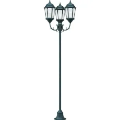 New vidaXL Trädgårdsbelysning Vintage borstad grön 57 x 49 x 241 cm Mörkgrön