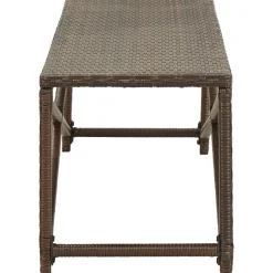 Sale vidaXL Trädgårdsbänk 120 cm konstrotting Brun