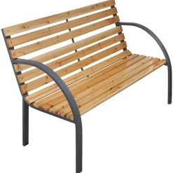 vidaXL Trädgårdsbänk 112 cm massivt granträ