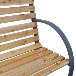 vidaXL Trädgårdsbänk 112 cm massivt granträ