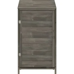 vidaXL Trädgårdsbod antracit 55x52x112 cm massivt granträ