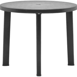vidaXL Trädgårdsbord antracit 89 cm plast