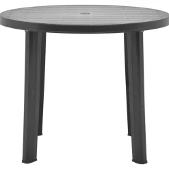 vidaXL Trädgårdsbord antracit 89 cm plast