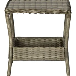 vidaXL Trädgårdsbord brun 45x45x46,5 cm konstrotting