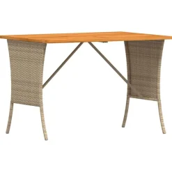 vidaXL Trädgårdsbord med skiva i akaciaträ beige 105x75x72 cm