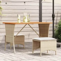 vidaXL Trädgårdsbord med skiva i akaciaträ beige 105x75x72 cm