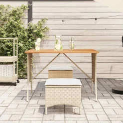 vidaXL Trädgårdsbord med skiva i akaciaträ beige 105x75x72 cm