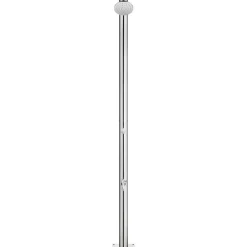 Clearance vidaXL Trädgårdsdusch med t golv 220 cm rostfritt stål Brun