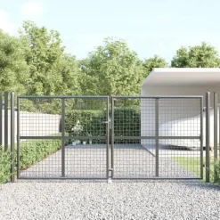 Outlet vidaXL Trädgårdsgrind i nät 300x125 cm galvaniserat stål Antracit