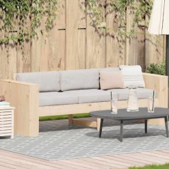 Clearance vidaXL Trädgårdsoffa 185,5 x 60 x 62 cm Massiv furu Naturfärg
