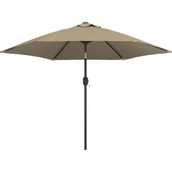 vidaXL Trädgårdsparasoll med metallstång 300 cm taupe