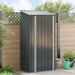 vidaXL Trädgårdsskjul 103 x 74 x 200 cm Metall Antracit