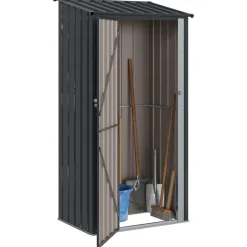 vidaXL Trädgårdsskjul 103 x 74 x 200 cm Metall Antracit