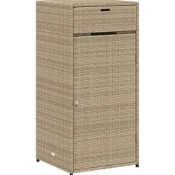 vidaXL Trädgårdsskåp beige 55x55x111 cm konstrotting