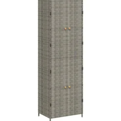 Sale vidaXL Trädgårdsskåp 59x40x180 cm konstrotting Grå