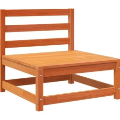 vidaXL Trädgårdssoffa utan armstöd vaxbrun 70x70x67 cm massiv furu
