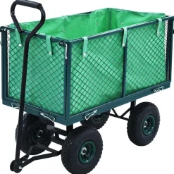 vidaXL Trädgårdsvagn grön 350 kg