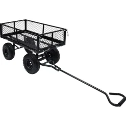 Sale vidaXL Trädgårdsvagn 250 kg Svart
