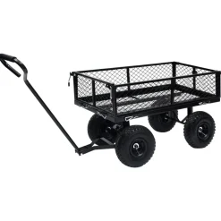 Sale vidaXL Trädgårdsvagn 250 kg Svart