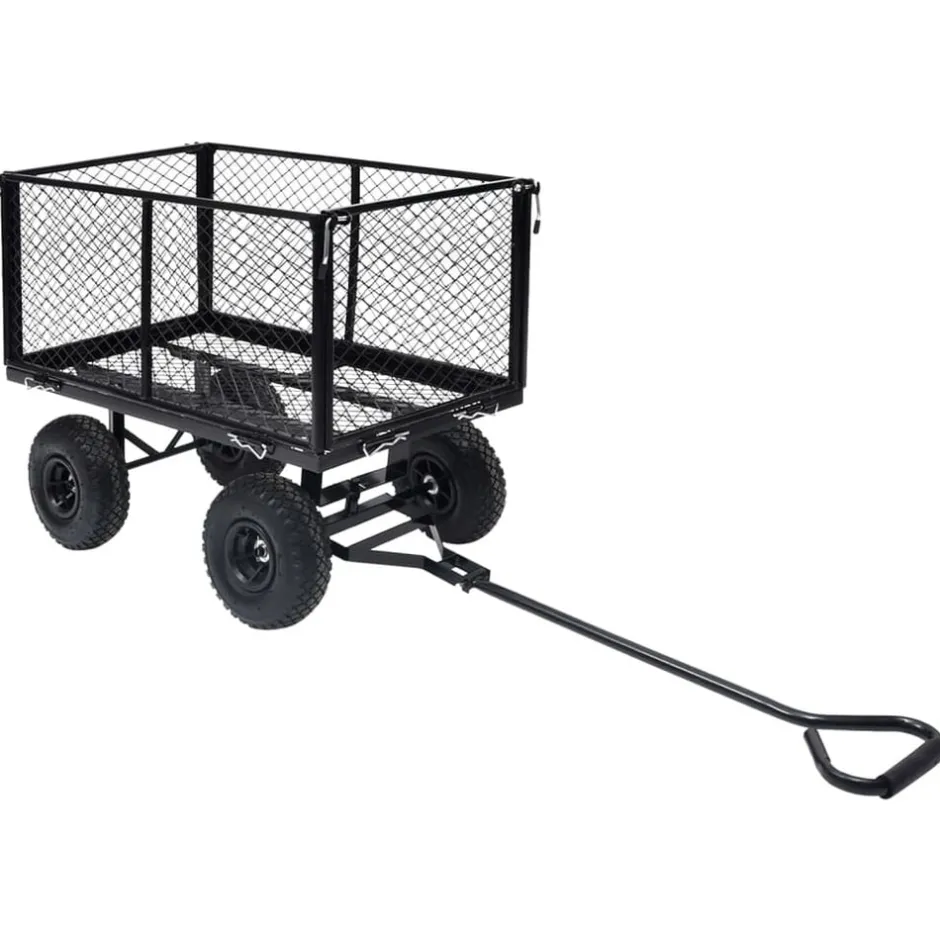 Outlet vidaXL Trädgårdsvagn 350 kg Svart