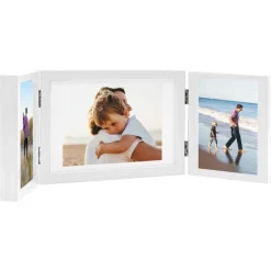 vidaXL Tredelad fotoram vit 28x18 cm+2x(13x18 cm)