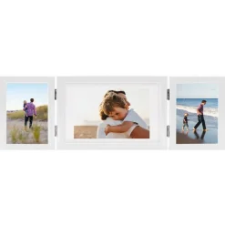 vidaXL Tredelad fotoram vit 28x18 cm+2x(13x18 cm)