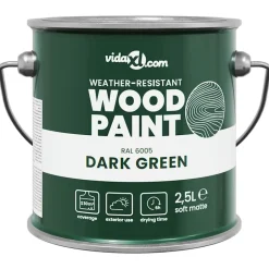 Clearance vidaXL Träfärg 2,5 L Väggprint Grön