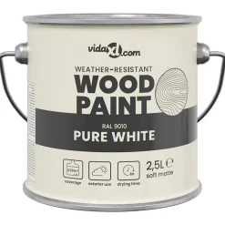vidaXL Träfärg Vit 2,5 L Väggprint