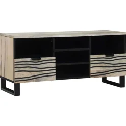 vidaXL TV Enheter med låda Vit 100 x 33 x 46 cm Konstruerat trä