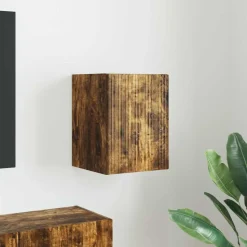 vidaXL TV Vägghylla Rökt ek 30 x 31 x 40 cm Konstruerat trä