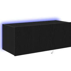 Outlet vidaXL TV Vägghylla 80 x 35 x 31 cm Konstruerat trä Svart ek