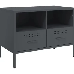 Best vidaXL Tv-bänk 68x39x50,5 cm stål Antracit