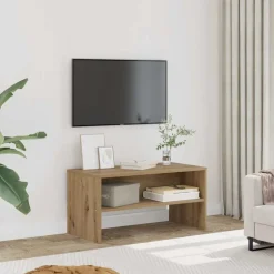 vidaXL Tv-bänk artisan ek 80x40x40 cm konstruerat trä