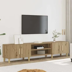 vidaXL Tv-bänk artisian ek 180x31,5x40 cm konstruerat trä