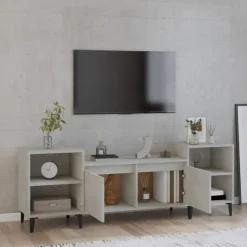 vidaXL Tv-bänk betonggrå 160x35x55 cm konstruerat trä