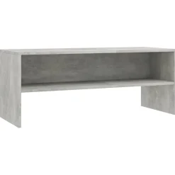 vidaXL Tv-bänk 100x40x40 cm konstruerat trä Betonggrå