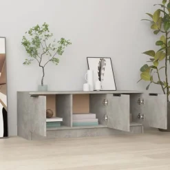 Discount vidaXL Tv-bänk 102x35x36,5 cm konstruerat trä Betonggrå