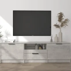 Clearance vidaXL Tv-bänk 140x35x40 cm konstruerat trä Betonggrå