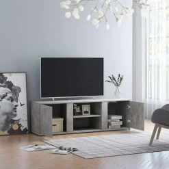 vidaXL Tv-bänk betonggrå 120x34x37 cm konstruerat trä