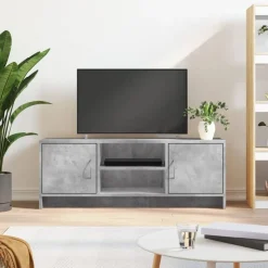 vidaXL Tv-bänk betonggrå 102x30x37,5 cm konstruerat trä