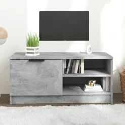 Hot vidaXL Tv-bänk 80x35x36,5 cm konstruerat trä Betonggrå