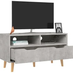 Outlet vidaXL Tv-bänk 90x40x48,5 cm konstruerat trä Betonggrå