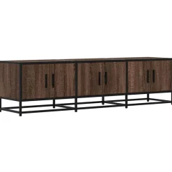 Online vidaXL Tv-bänk 150x35x41 cm konstruerat trä och metall brun ek