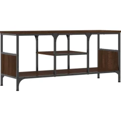 Discount vidaXL Tv-bänk 100x35x45 cm konstruerat trä & järn brun ek