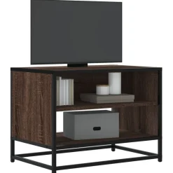 Online vidaXL Tv-bänk 61x40x46 cm konstruerat trä och metall brun ek