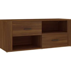 vidaXL Tv-bänk brun ek 100x35x40 cm konstruerat trä