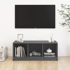 Sale vidaXL Tv-bänk 104x33x41 cm massiv furu Grå