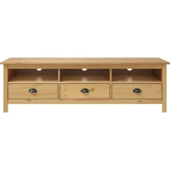 Outlet vidaXL TV-bänk Hill honungs 158x40x47 cm massiv furu Brun
