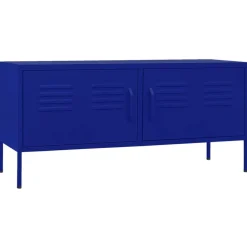 Outlet vidaXL Tv-bänk 105x35x50 cm stål Marinblå